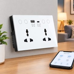 Tuya Smart Dual Universal Socket with USB-A & USB-C Ports White