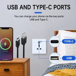 Tuya Smart Life Universal WiFi Wall Socket with USB
