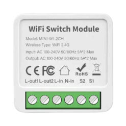 Smart Life WiFi 2 Gang Mini Switch Module