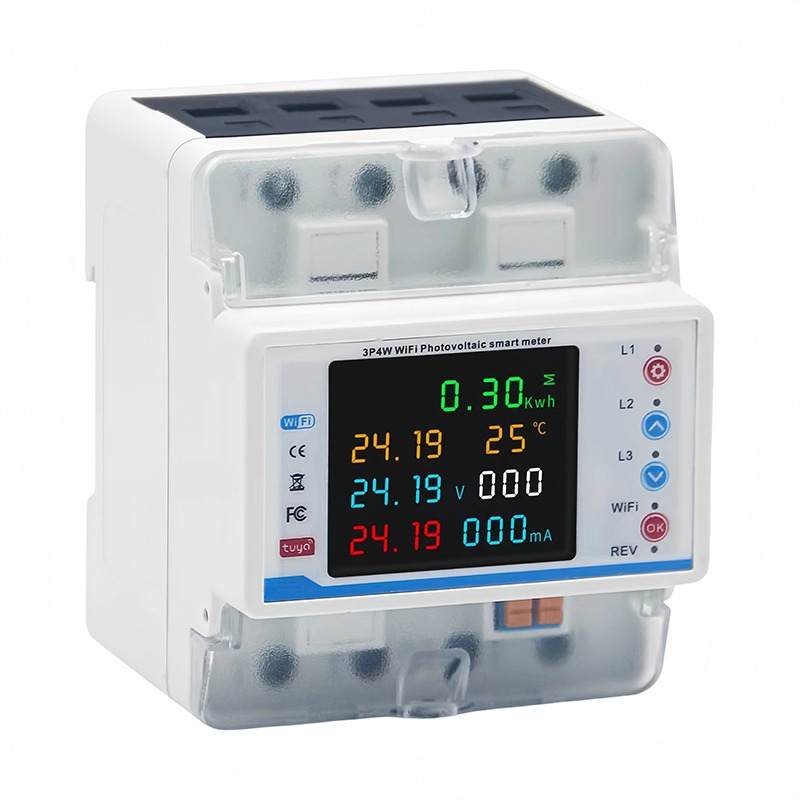 Tuya 3 Phase Bidirectional WiFi Smart Breaker Energy Meter